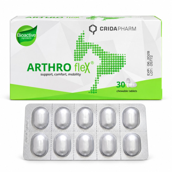 ARTHRO FLEX – Supliment Articular pentru Câini și Pisici, 30 Tablete Masticabile (Cridapharm)